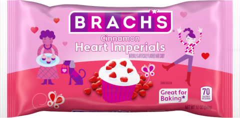 Brach's Cinnamon Imperial Valentine's Day Hearts Hard Candy, Cinnamon  Heart Candy, Old Fashioned Candy